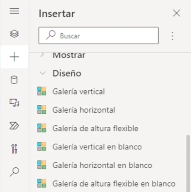 Tipos de galerías de Power Apps