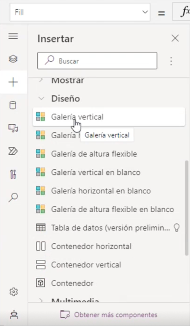 Tipos de galerías de Power Apps