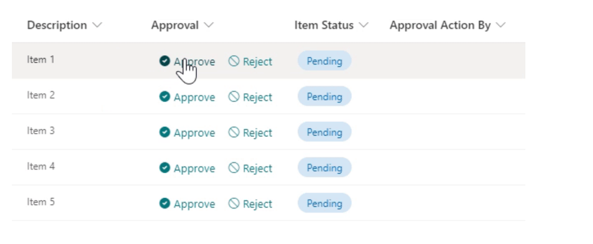 Inline Approval