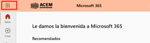 Localizar Inicio Microsoft 365