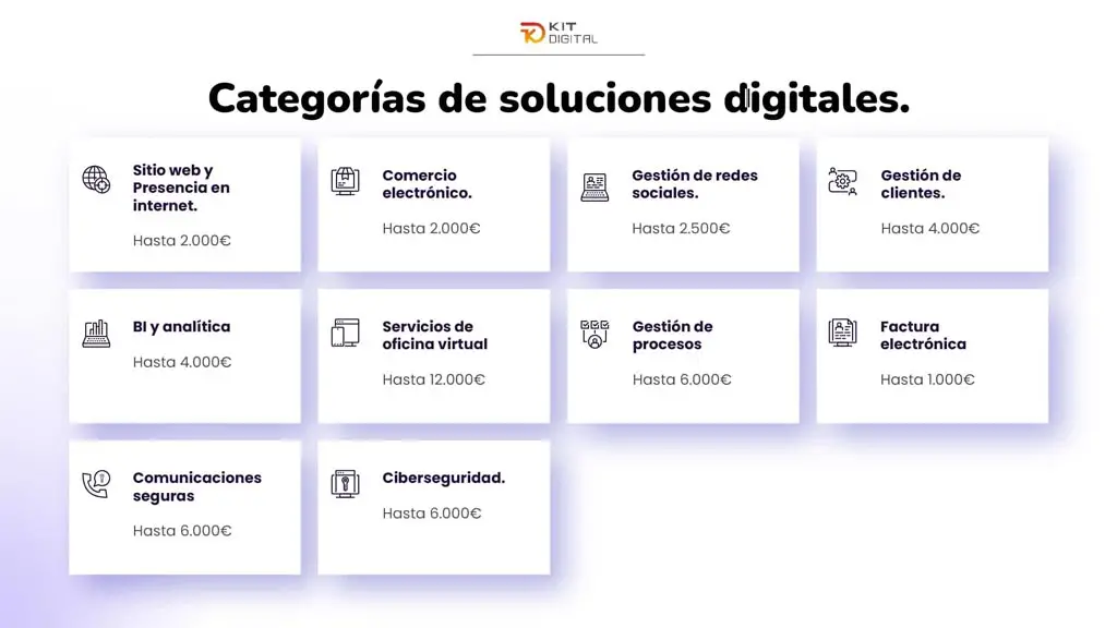 Categorías del Servicio