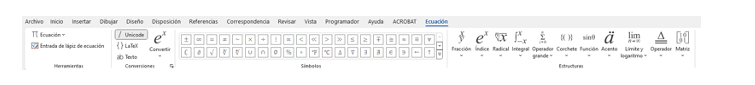 ECUACIONES EN WORD 1